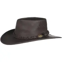 Barmah Squashy Outback Leather Hat by BARMAH