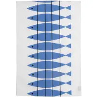 Almedahls Sill theedoek wit-blauw