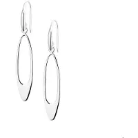 Trendjuwelier huiscollectie Oorhangers Zilver Gerhodineerd Glanzend 51 mm x 9 mm