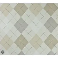 Dutch Wallcoverings Vliesbehang Ruit - Beige/crème/grijs