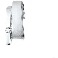 Trendjuwelier huiscollectie Hanger zilver gerhodineerd Zirkonia Poli/mat 15 x 7 mm
