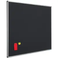 Smit Visual Prikbord bulletin 16mm antraciet - 120x300 cm