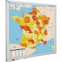 Smit Visual Whiteboard landkaart - Frankrijk postcodes
