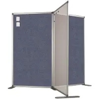 Smit Visual Scheidingswand dubbelzijdig - Prikbord - 140x120 cm