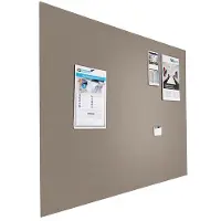 Smit Visual Prikbord bulletin - Zwevend - 90x120 cm - Grijs