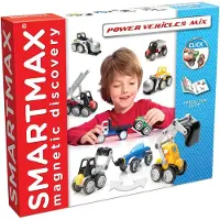 Smart Max Power Vehicles - Magnetische Voertuigen en Werkwagens - 26-Delige Bouwset - Educatief Speelgoed voor Kleuters - Vanaf 3 Jaar