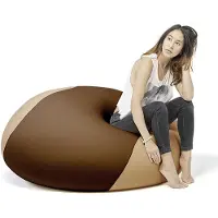 Terapy Ollie Zitzak - Bruin / Zand - 100cm x 100cm x 80cm - Zacht Rekbaar Katoen