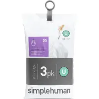 Simplehuman Vuilniszakken Code U - 55 Liter (60 stuks)
