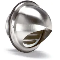 Gavo Bolrooster RVS rond aansluitdiameter 125mm buitenmaat 190 mm