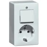 Honeywell Peha Peha wandschakelaar en wandcontactdoos combinatie 2-polig universeel wit - 00275621