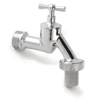 Bonfix Tapkraan verchroomd + kruk + wartel 1/2