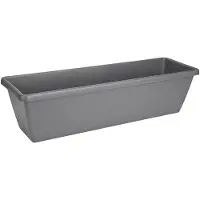 Elho Barcelona Xl 60 - Plantenbak voor Balkon Buiten - Ø 59.0 x H 20.5 cm - Antraciet
