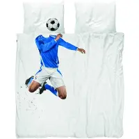 Snurk Dekbedovertrek Soccer Blue Percal-200 x 200 / 220 cm | 2-Persoons