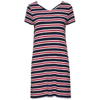ONLY ONLBERA BACK LACE UP - Jurk - Korte mouwen - Loose fit - Lace-up detail op de rug - Stretchy stof