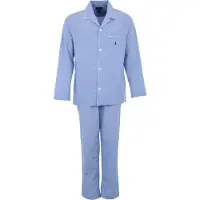 Ralph Lauren Pyjama lang lichtblauw / wit