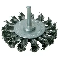 Silverline Staalborstel wiel met getordeerd draad 75 mm