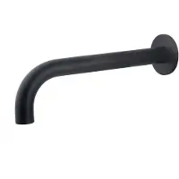 Wiesbaden Caral baduitloop rond 25 cm 1/2'' mat zwart