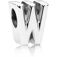 Pandora Letter W Alphabet Charm - Compatibel met Moments Armbanden - Sieraden voor Vrouwen