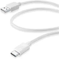 Cellularline Cellular Line Usb kabel, usb-a naar usb-c 60cm, wit
