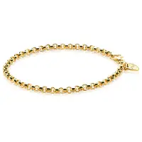 Zinzi zilveren jasseron armband geel verguld 5mm breed 19cm ZIA1009G