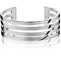 Zinzi Mart Visser by zilveren klem armband breed glad 24mm MVA1