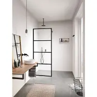 Sealskin SOHO Inloopdouche A3 100x210 cm Charcoal/Helder Glas