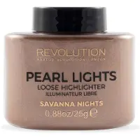 Makeup Revolution - Pearl Lights Loose Highlighter - Sypký rozjasňovač 25 g Savanna Nights (L)