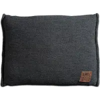 Knit Factory Uni Kussen - Antraciet - 60x40 cm