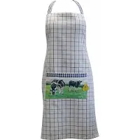 Wiebe van der zee schort Koe ruit blauw