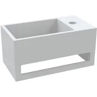 Best design Mona Rechts fontein incl.handdoekhouder Just Solid 33x18x16cm 4004930