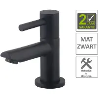 Boss & Wessing Bws fonteinkraan drome keramisch 1/2" zwart