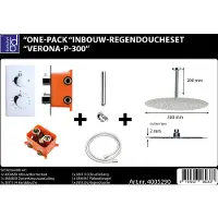 Best design Regendoucheset Verona P300 Inbouw Met Inbouwbox Chroom