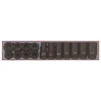 Teng Tools Slagdoppenset TTX4 tray 3/4" 19-36mm 15 delig