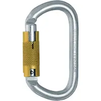 Singing Rock Oval Steel stalen karabiner voor intensief gebruik triact lock