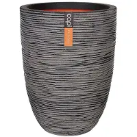 Capi Europe Vaas elegant laag Rib NL Ø36 H47 antraciet