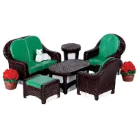 Lemax Kerstfiguur Wicker lawn set set of 8