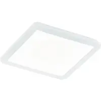 TRIO Kleine LED-plafondlamp CAMILLUS, platte badkamerlamp, vierkant, 30x30 cm, wit, IP44