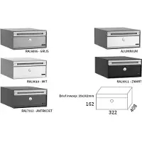 Allux Brievenbus Pc1 Aluminium, Achteruitname - 40111080