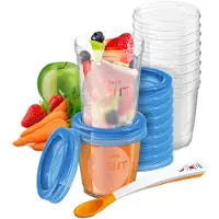 Philips AVENT Bekers m. Containers - Wit/Blauw - - OneSize - Bekers