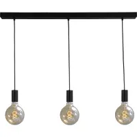 Masterlight Zwarte pendel hanglamp Concepto 3-lichts