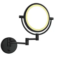 Mueller LED scheerspiegel wandmontage mat zwart