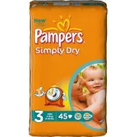 Pampers Baby Luiers - Simply Dry Maat 3 - 45 stuks