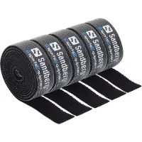 Sandberg 5 stuks: kabel Organizer klittenband Rol (zwart)