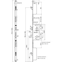 Nemef Meerpuntssluiting 4923 - Cilinderbediend - DM 55 - PC 72 - 24x1950mm - D1/2/3/4 - SKG***