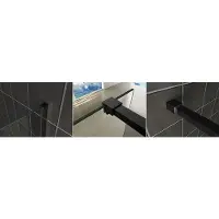 Wiesbaden Slim profielset met stabilisatiestang 120 cm mat zwart