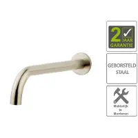 Boss & Wessing BWS Inbouwuitloop Rond 30 cm 1/2" Geborsteld Staal