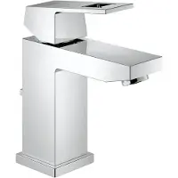 GROHE Eurocube waterbesparende wastafelkraan met waste en 28mm ES cartouche chroom 2339000E