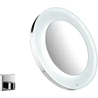 Emco scheerspiegel met LED verlichting 26,5cm met accu factor 3 chroom