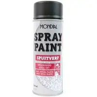 Mondial Spuitverf Mat Zwart RAL9005 400ml