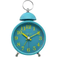 Nextime Tafelklok - - Enkele Bel - Ø 16 cm - Metaal - Turquoise - Luide Alarmsignaal